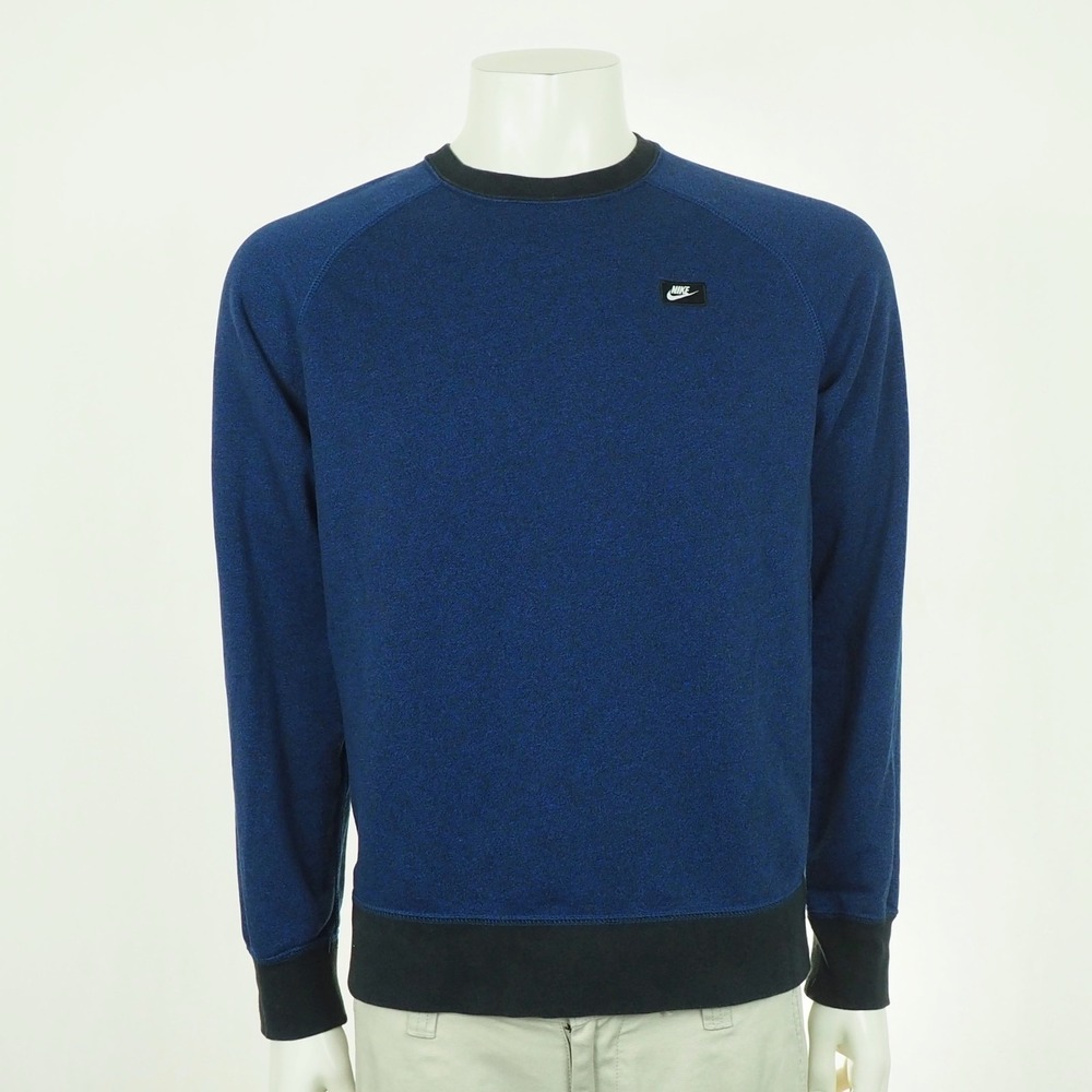Nike Sportswear AW77 French Terry Sweatshirt Mens Medium Dark Blue Blend Crew